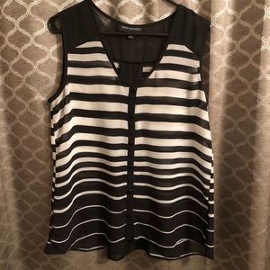 Stripped Sleeveless Blouse